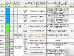 《逃离枕头城：人物升级秘籍——快速进阶攻略》