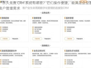 国产永久免费 CRM 系统有哪些？它们操作便捷，能满足企业基本的客户管理需求