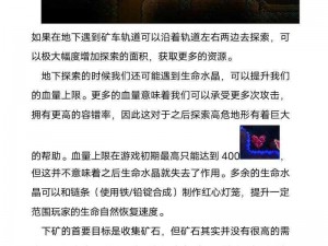 泰拉瑞亚全面攻略：深度解析通关玩法与技巧秘籍详解