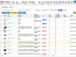 国外精产品 W灬源码 1688，专业的技术团队提供全面支持