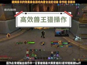 魔兽世界：兽王新纪元——深度解析全新输出手法