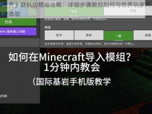 《我的世界》联机加模组攻略：详细步骤教你如何与世界玩家共享定制游戏模块体验