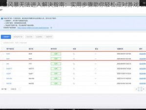 核金风暴无法进入解决指南：实用步骤助你轻松应对游戏难题