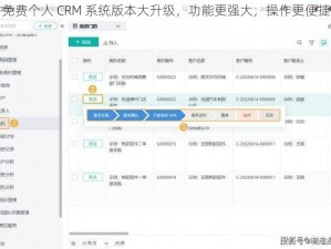 免费个人 CRM 系统版本大升级，功能更强大，操作更便捷