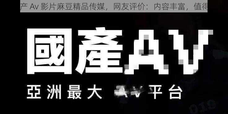 ：国产 Av 影片麻豆精品传媒，网友评价：内容丰富，值得一看