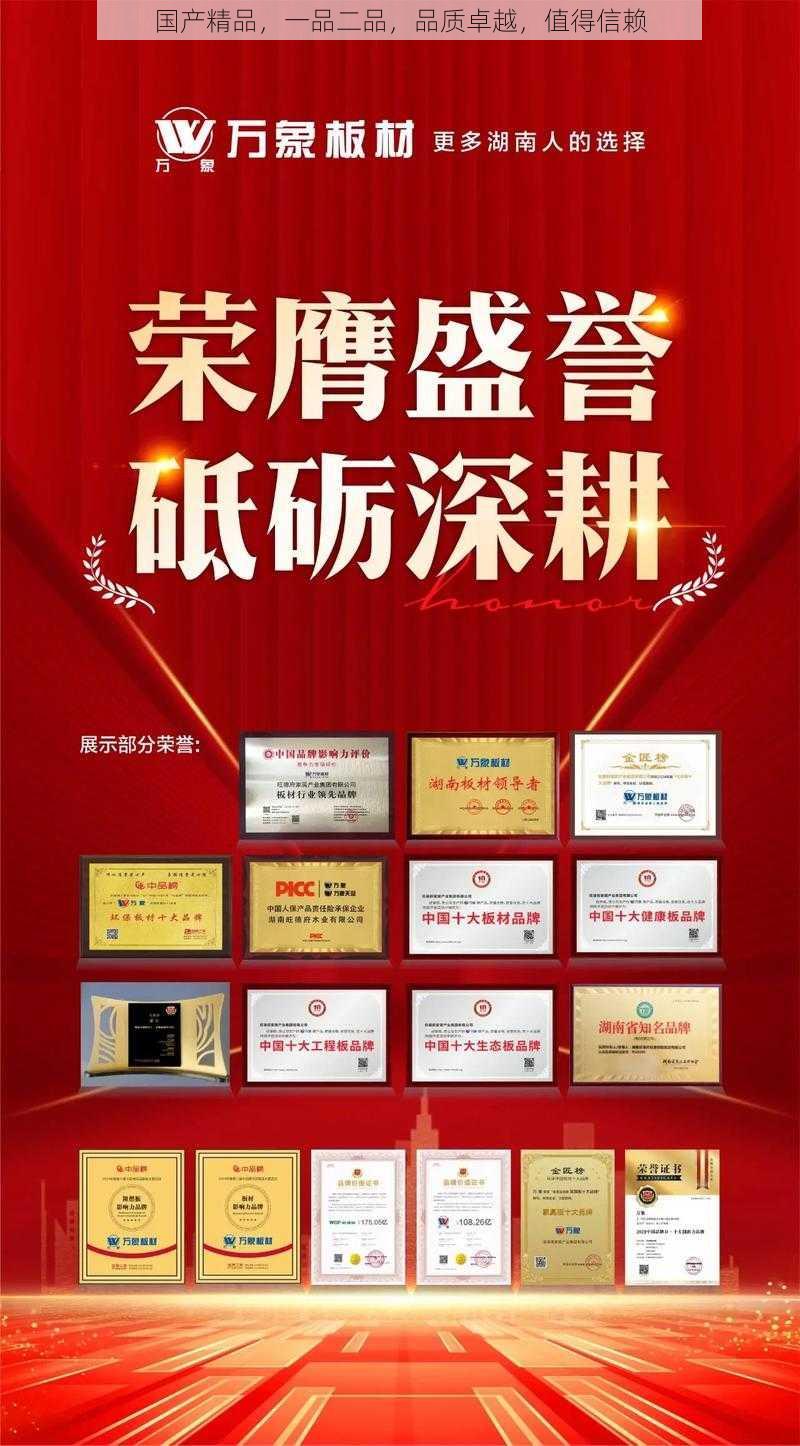 国产精品，一品二品，品质卓越，值得信赖