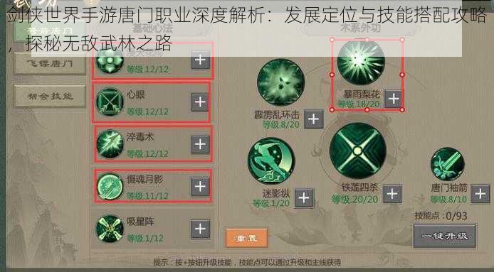 剑侠世界手游唐门职业深度解析：发展定位与技能搭配攻略，探秘无敌武林之路