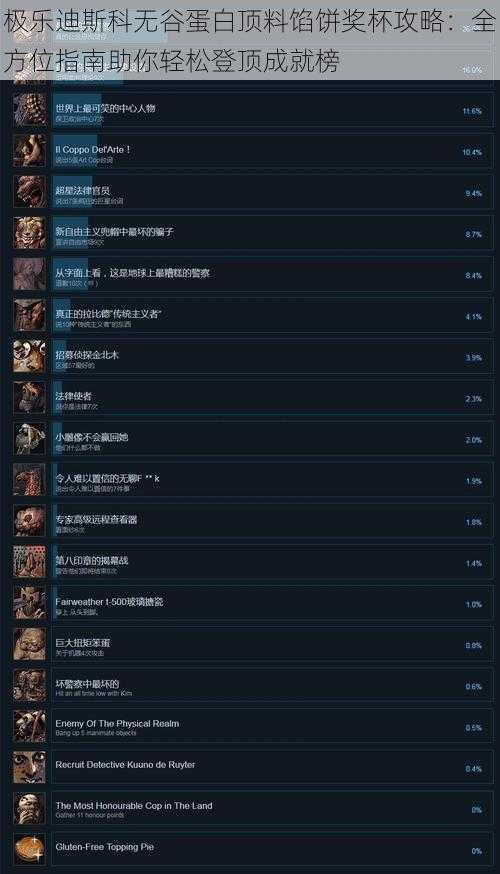 极乐迪斯科无谷蛋白顶料馅饼奖杯攻略：全方位指南助你轻松登顶成就榜