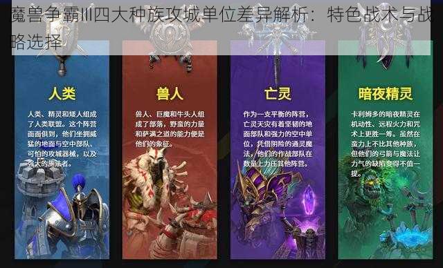 魔兽争霸III四大种族攻城单位差异解析：特色战术与战略选择