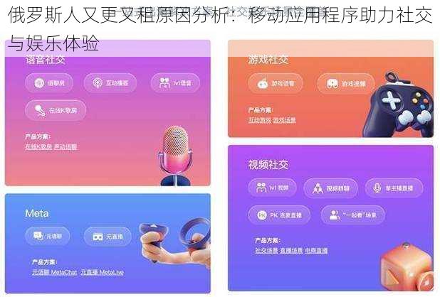 俄罗斯人又更又租原因分析：移动应用程序助力社交与娱乐体验