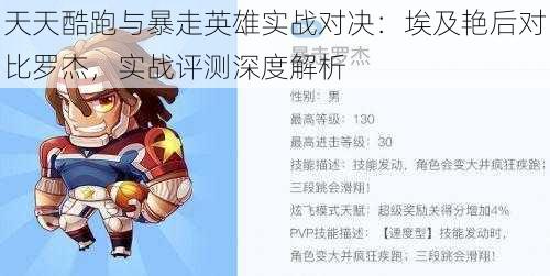 天天酷跑与暴走英雄实战对决：埃及艳后对比罗杰，实战评测深度解析