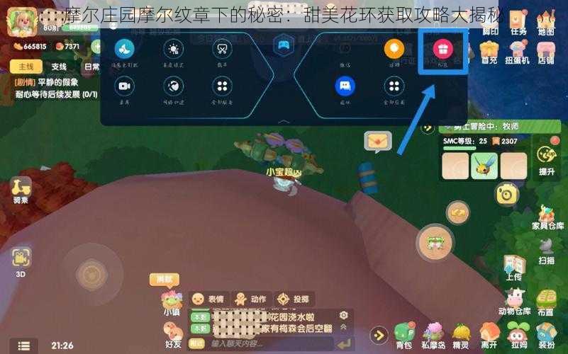 摩尔庄园摩尔纹章下的秘密：甜美花环获取攻略大揭秘