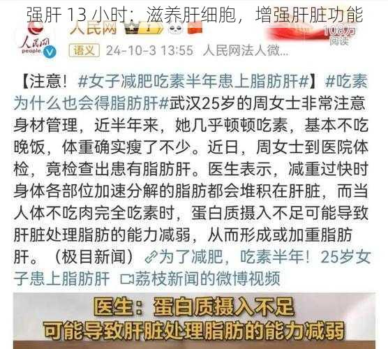 强肝 13 小时：滋养肝细胞，增强肝脏功能