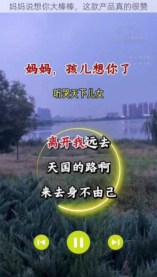 妈妈说想你大棒棒，这款产品真的很赞