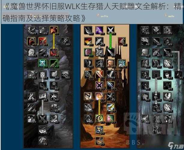 《魔兽世界怀旧服WLK生存猎人天赋雕文全解析：精确指南及选择策略攻略》