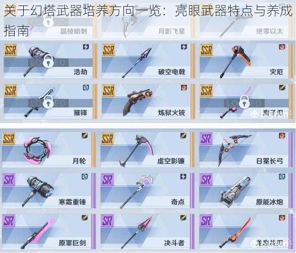 关于幻塔武器培养方向一览：亮眼武器特点与养成指南