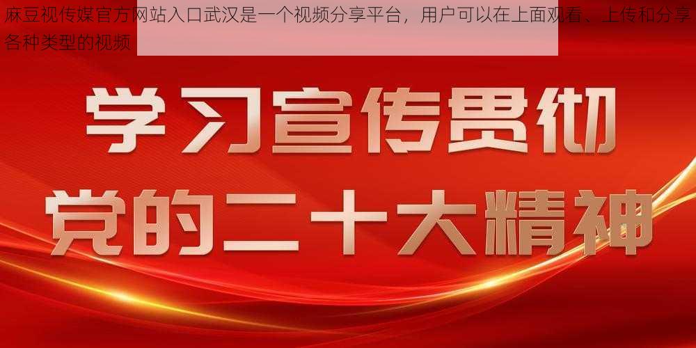 麻豆视传媒官方网站入口武汉是一个视频分享平台，用户可以在上面观看、上传和分享各种类型的视频