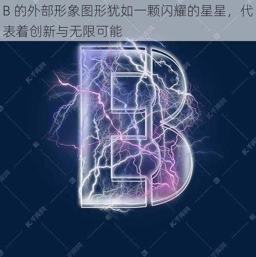 B 的外部形象图形犹如一颗闪耀的星星，代表着创新与无限可能