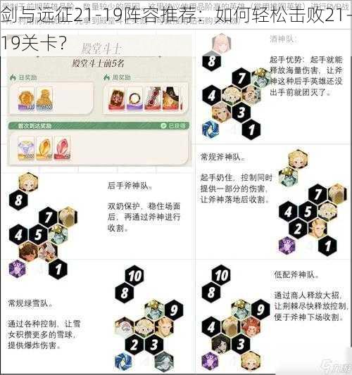 剑与远征21-19阵容推荐：如何轻松击败21-19关卡？