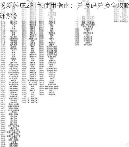 《爱养成2礼包使用指南：兑换码兑换全攻略详解》