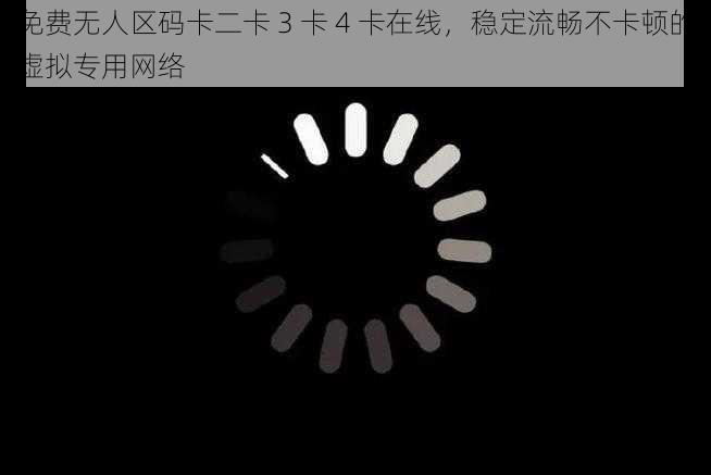 免费无人区码卡二卡 3 卡 4 卡在线，稳定流畅不卡顿的虚拟专用网络