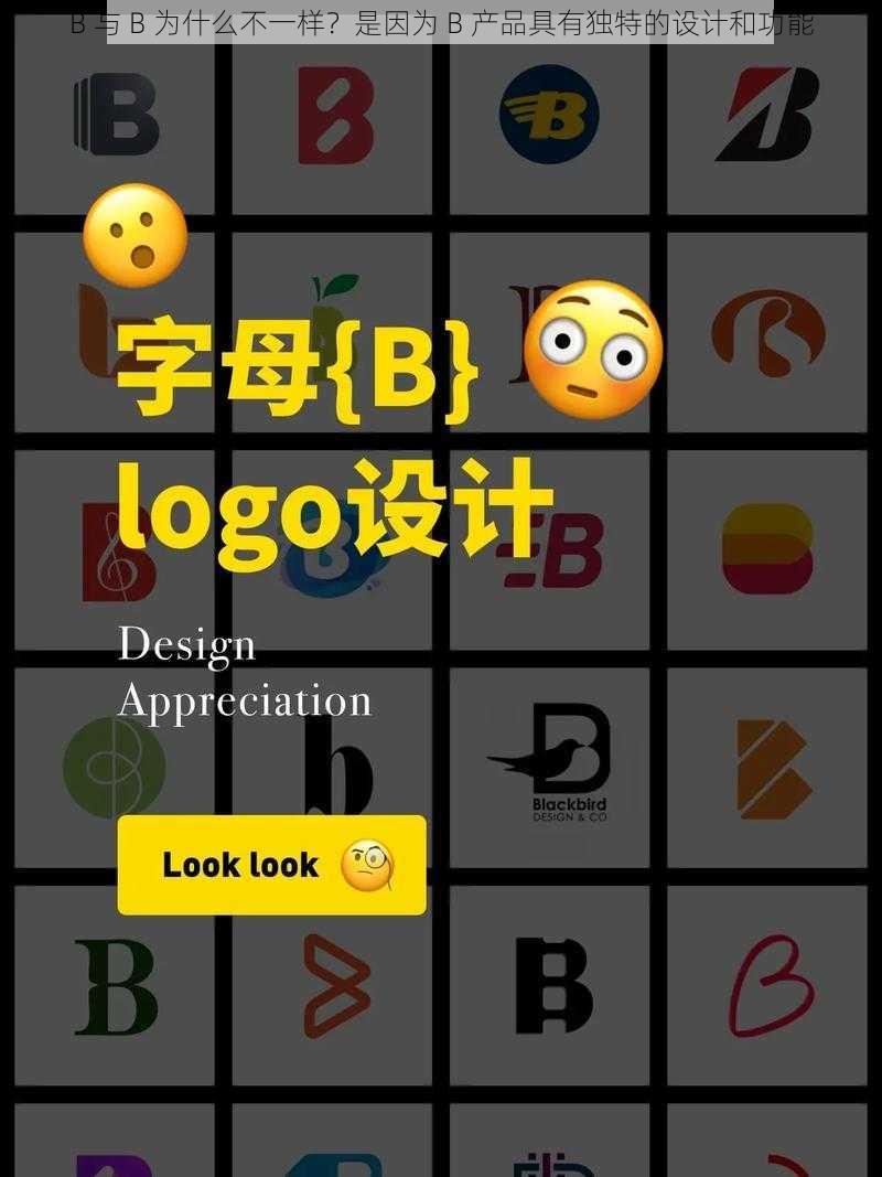 B 与 B 为什么不一样？是因为 B 产品具有独特的设计和功能
