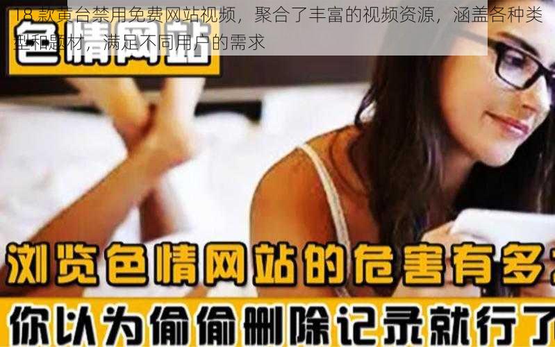 18 款黄台禁用免费网站视频，聚合了丰富的视频资源，涵盖各种类型和题材，满足不同用户的需求