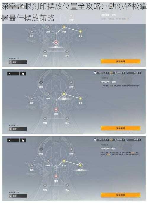 深空之眼刻印摆放位置全攻略：助你轻松掌握最佳摆放策略