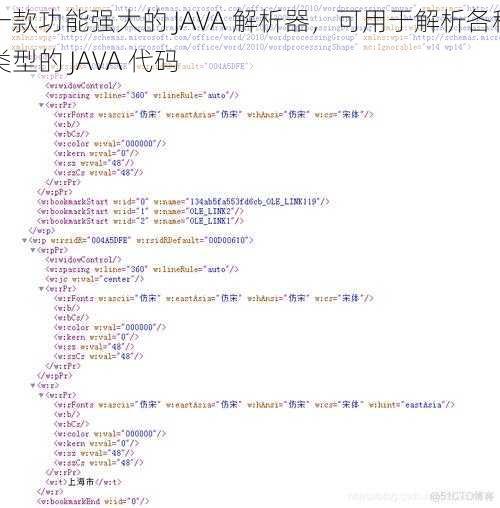 一款功能强大的 JAVA 解析器，可用于解析各种类型的 JAVA 代码