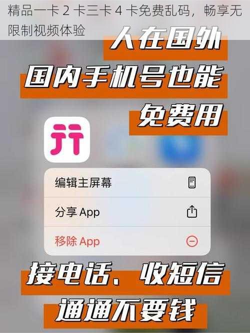 精品一卡 2 卡三卡 4 卡免费乱码，畅享无限制视频体验