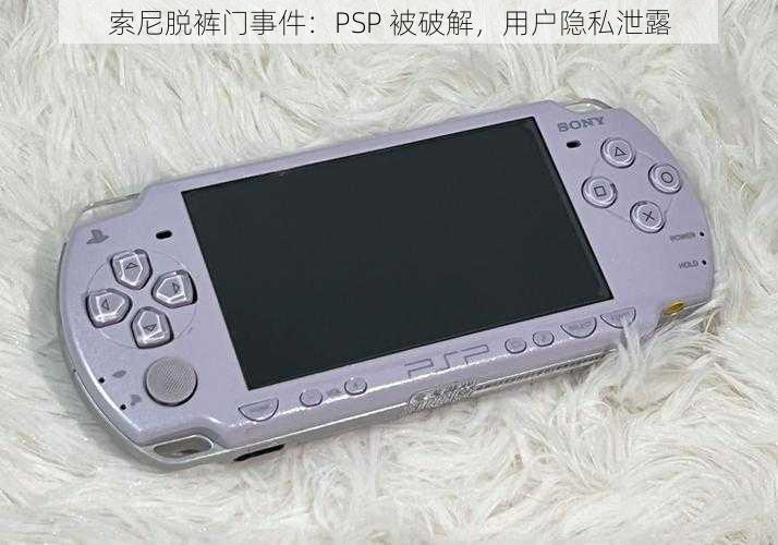 索尼脱裤门事件：PSP 被破解，用户隐私泄露