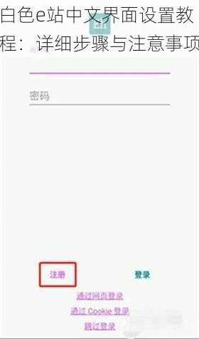 白色e站中文界面设置教程：详细步骤与注意事项