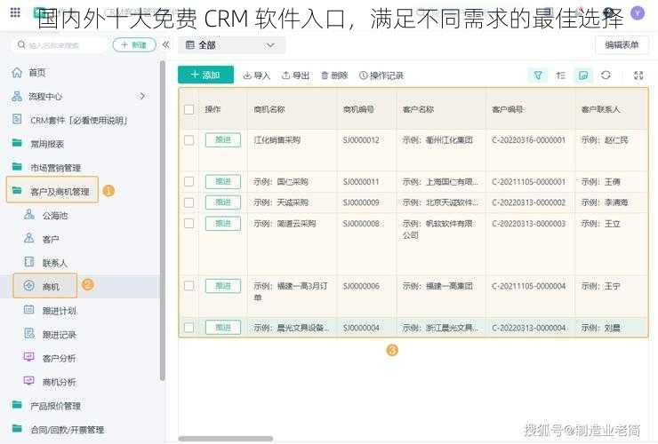 国内外十大免费 CRM 软件入口，满足不同需求的最佳选择